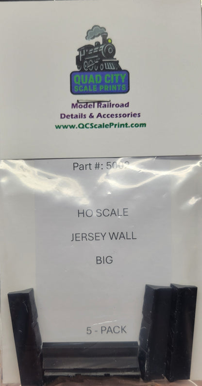 HO Jersey Barriers - Long - 5 Pack